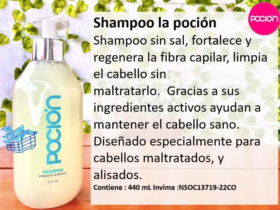 Shampoo, Crema Para Peinar Y Tratamiento La Poción