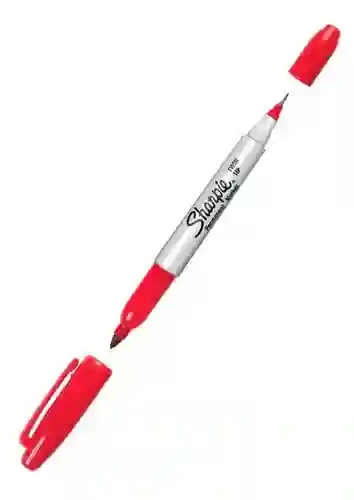 Marcador Sharpie Doble Punta Rojo