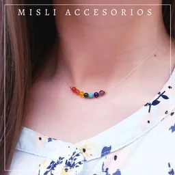Collar Invisible 7 Chakras Con Cuarzos (piedras Naturales)