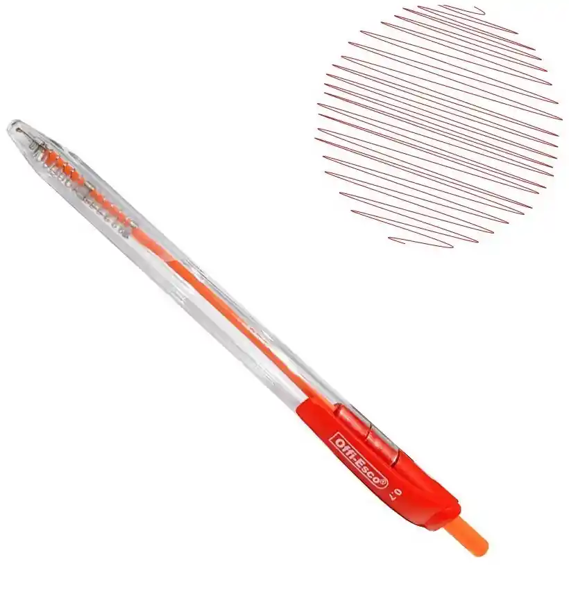 Lapicero Rojo Retractil - Semi Gel Offi-esco