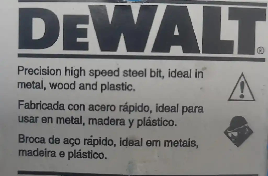 Broca Para Metal 3/16 Dewalt