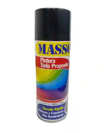 Pintura En Aerosol Todo Proposito Negro Masso
