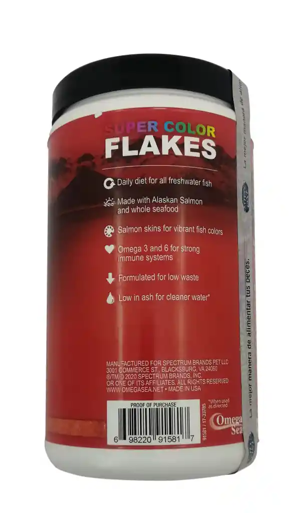 Super Color Flakes 150g Omega One Comida Peces Hojuelas