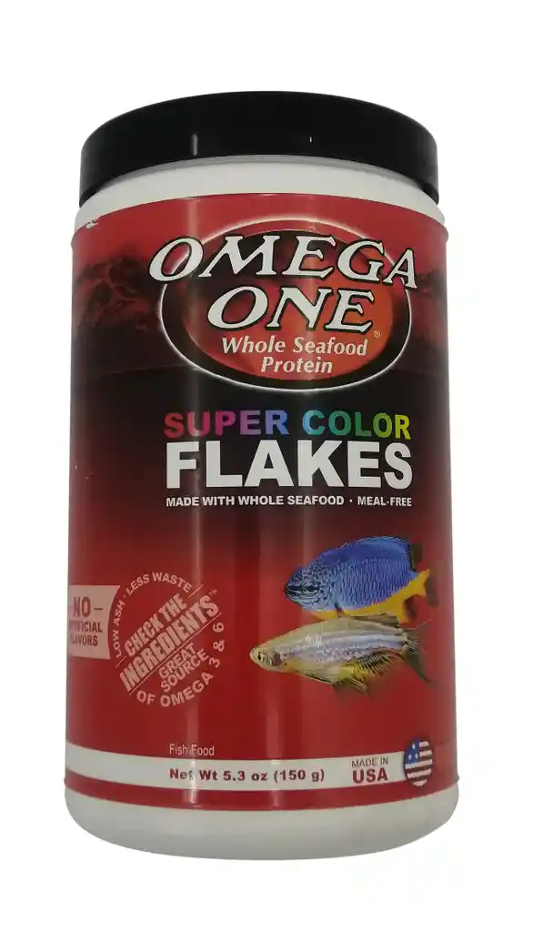 Super Color Flakes 150g Omega One Comida Peces Hojuelas