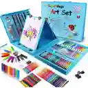 Kit Escolar Para Niños Azul - Colores Crayones Marcadores