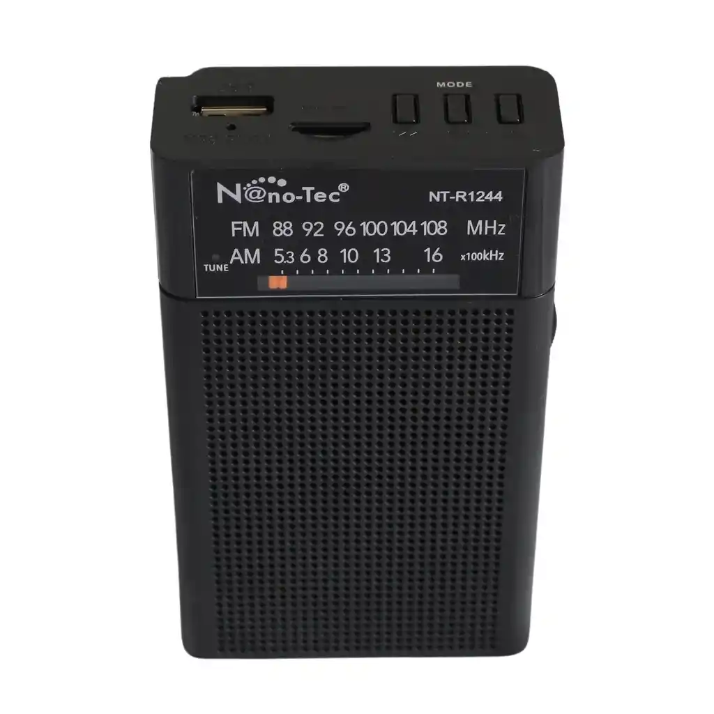 Radio Bolsillo Am/fm Carga Usb Ranura Tf