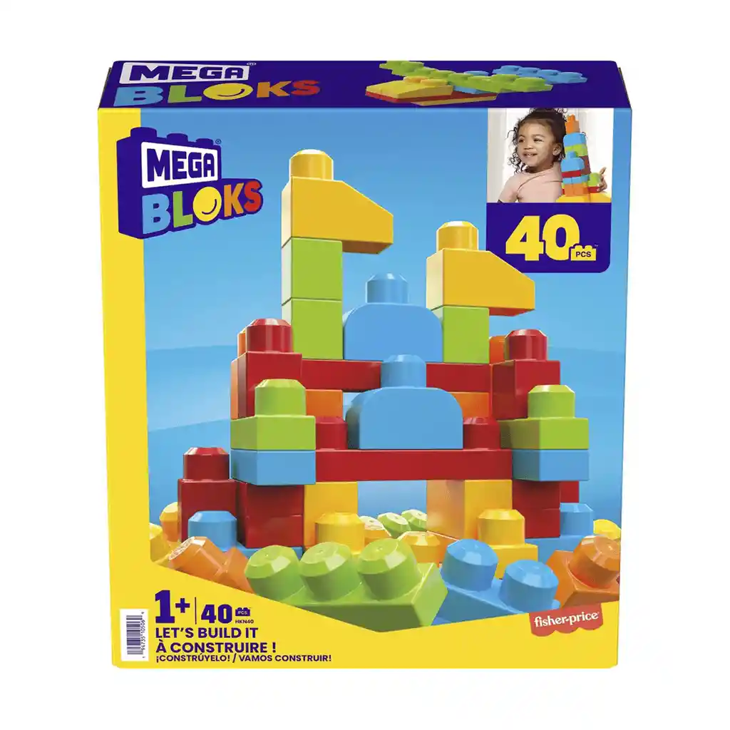 Fisher Price Mega Bloks Vamos A Construir! Mattel 40 Piezas,