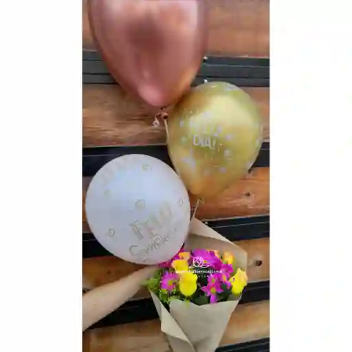 Bouquet Surtido Y Globos