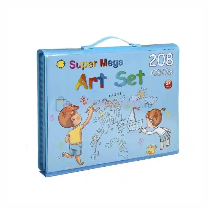 Kit Escolar Para Niños Azul - Colores Crayones Marcadores