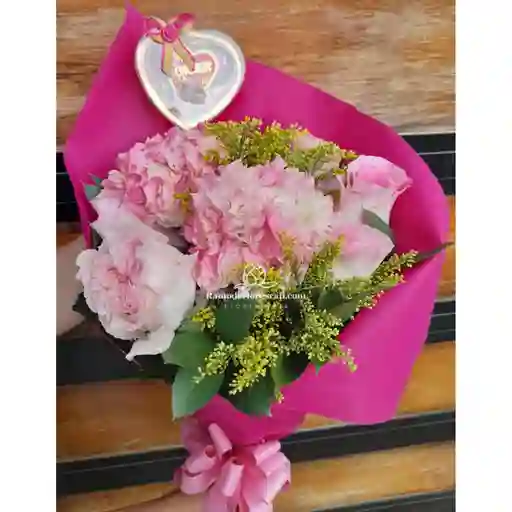 Bouquet Claveles Y Rosas