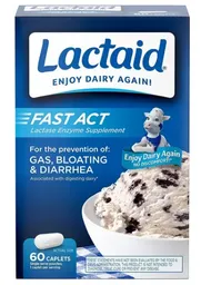 Lactaid Fast Act Intolerante Lactosa Suplemento 60 Capsulas