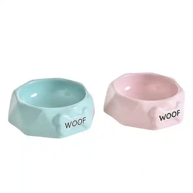 Comedero En Ceramica Diamante Para Perros Y Gatos