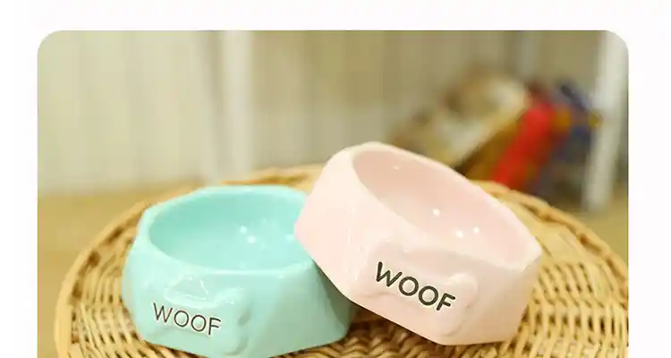 Comedero En Ceramica Diamante Para Perros Y Gatos