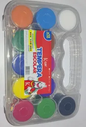 Tempera Escolar Estuche X12 Colores 20ml C/u