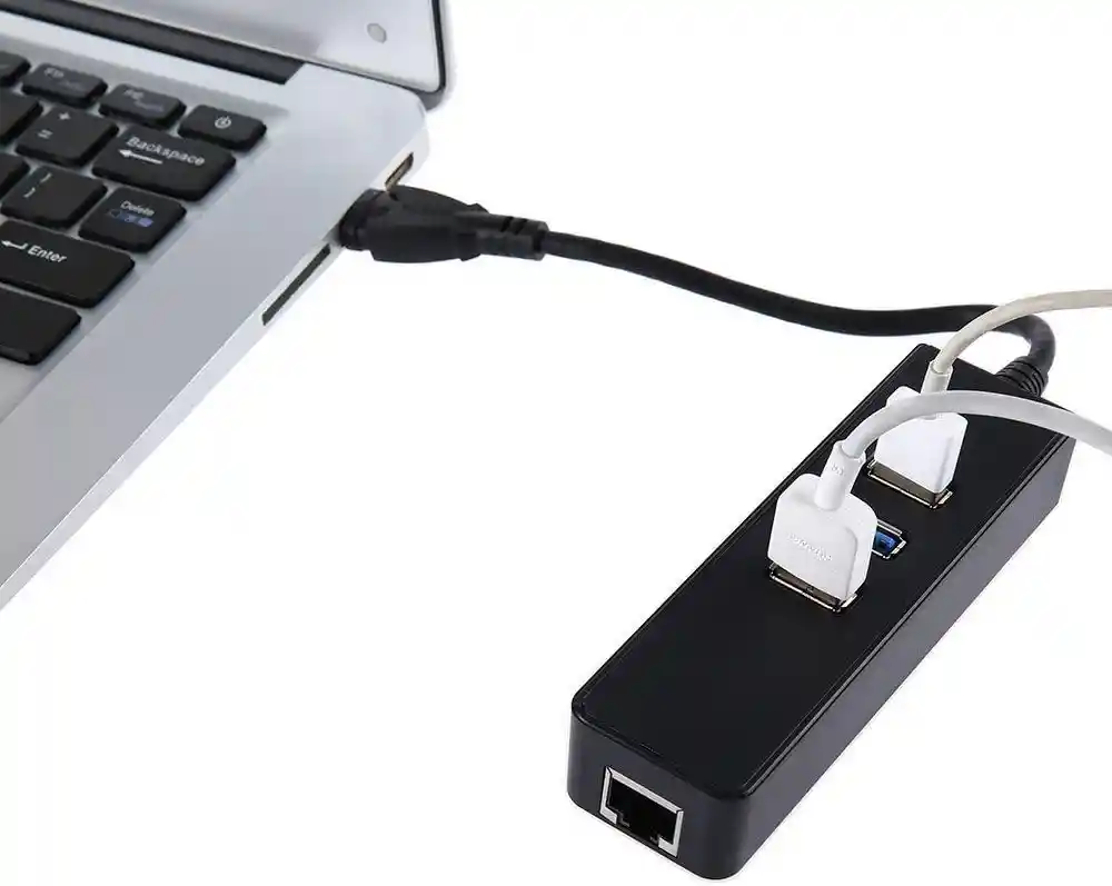 Adaptador Ethernet Usb 3.0 A Rj-45 Gigabit Mas 3 Port Usb