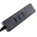 Adaptador Ethernet Usb 3.0 A Rj-45 Gigabit Mas 3 Port Usb