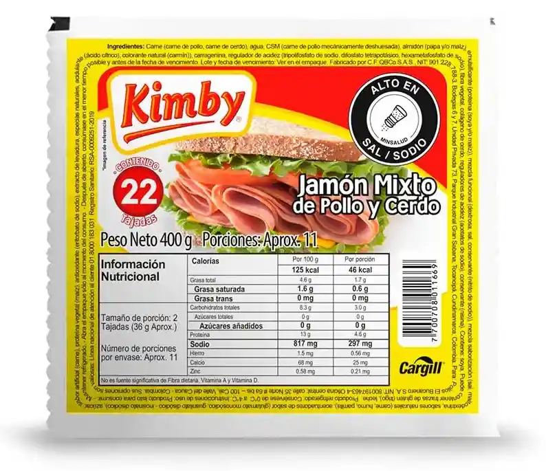 Jamón X 400gr Kimby