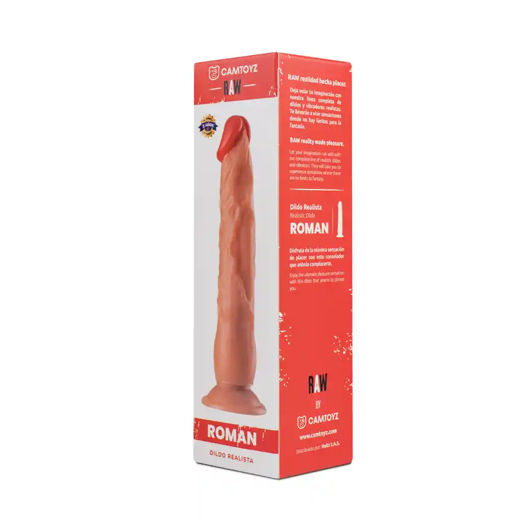 Dildo Realista Roman 23cm Café - Camtoyz Raw