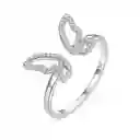 Anillo Argolla Para Mujer Mariposa Ajustable En Plata 925