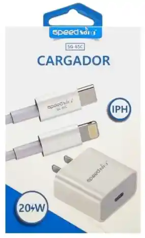 Cargador Speedsong 20 Watts Usb C + Cable Iphone (lighting) A Usb C