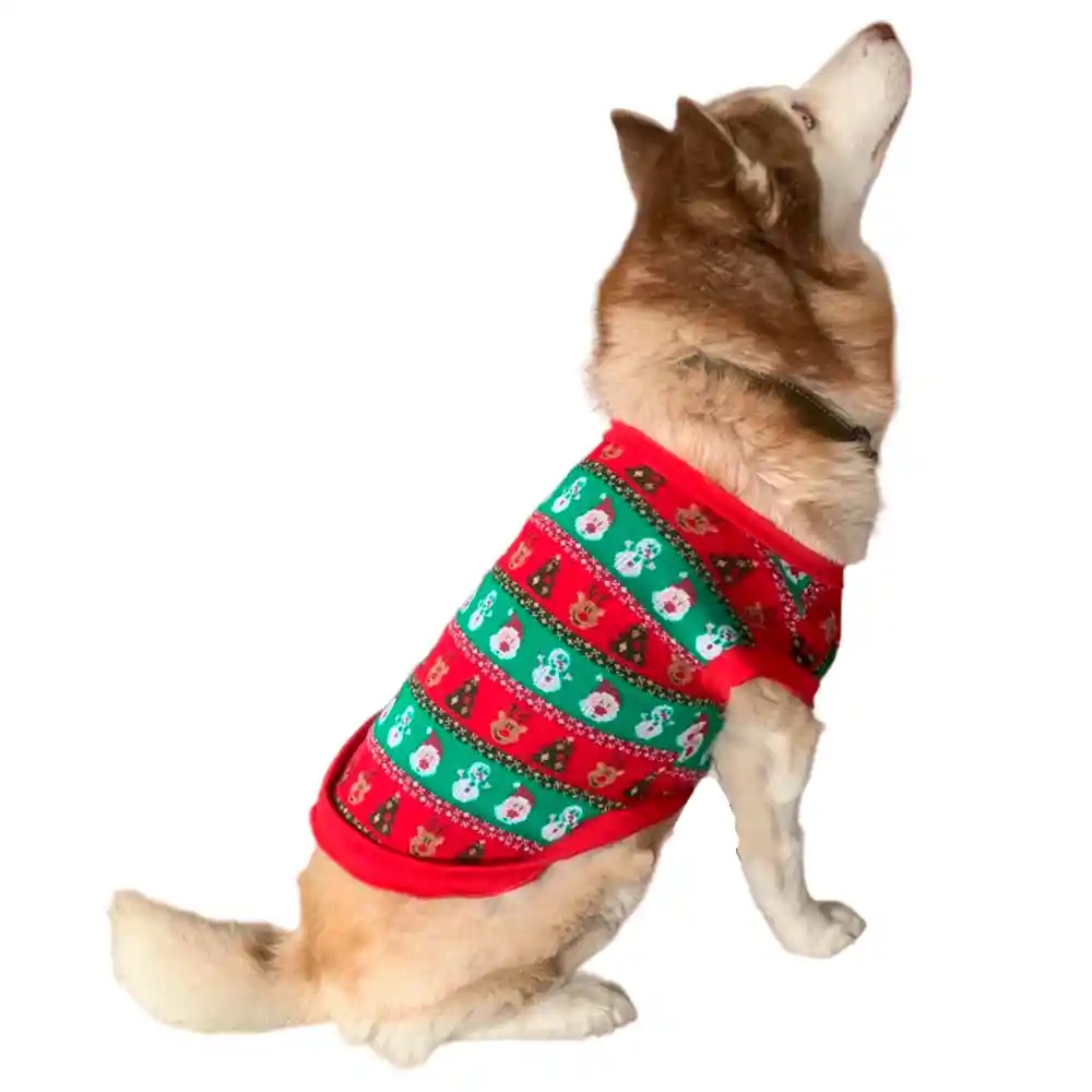 Saco Traje Buzo Navideño Para Perro Gato Talla S