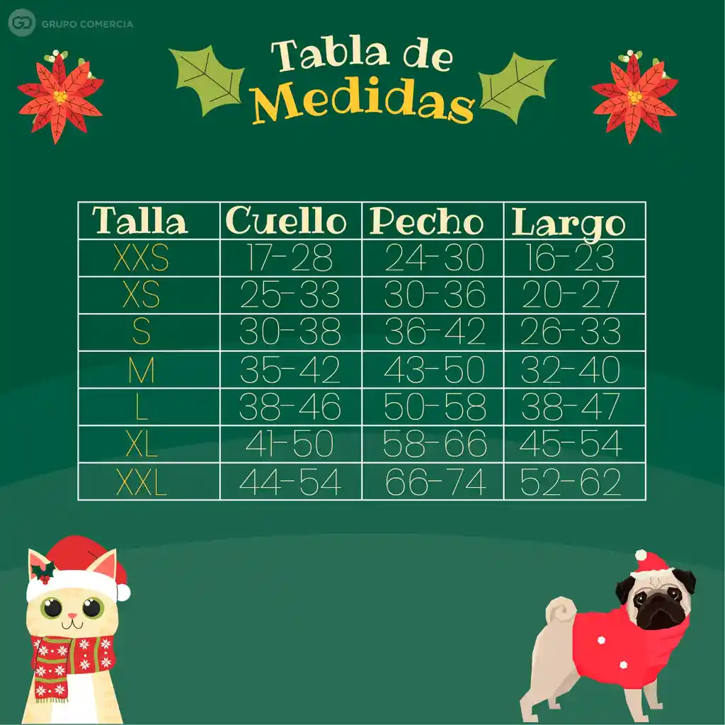 Saco Traje Buzo Navideño Para Perro Gato Talla S