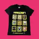 Camiseta Negra Para Niño, Videojuego Minecraft, T6