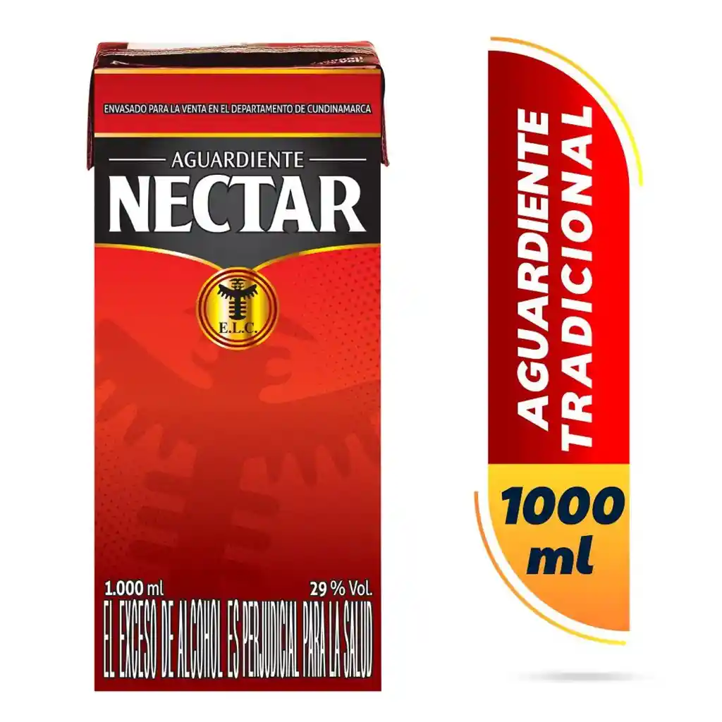 Aguardiente Nectar En Caja X 1000 Ml