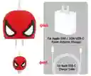 Kit Protector Funda Spiderman Forro Cargador Iphone 20w