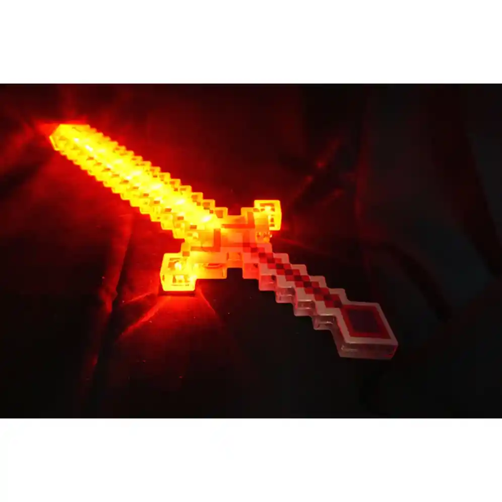 Juguete Espada Minecraft Cuadros Niños Led Sonido Dizfras