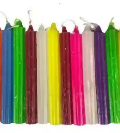 Velas Velitas Pequeñas 10.5cm Navidad Paquete X10 Colores Surtidos