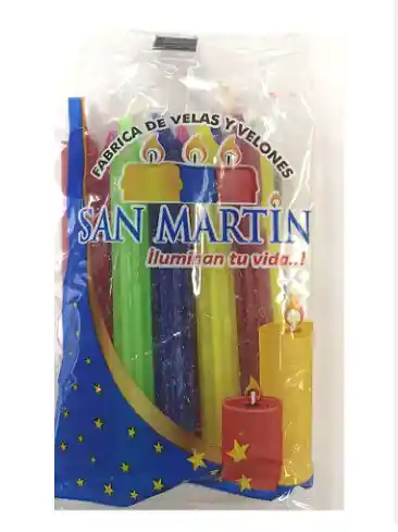 Velas Velitas Pequeñas 10.5cm Navidad Paquete X10 Colores Surtidos