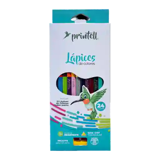 Colores Printell Doble Punta Bicolor X12