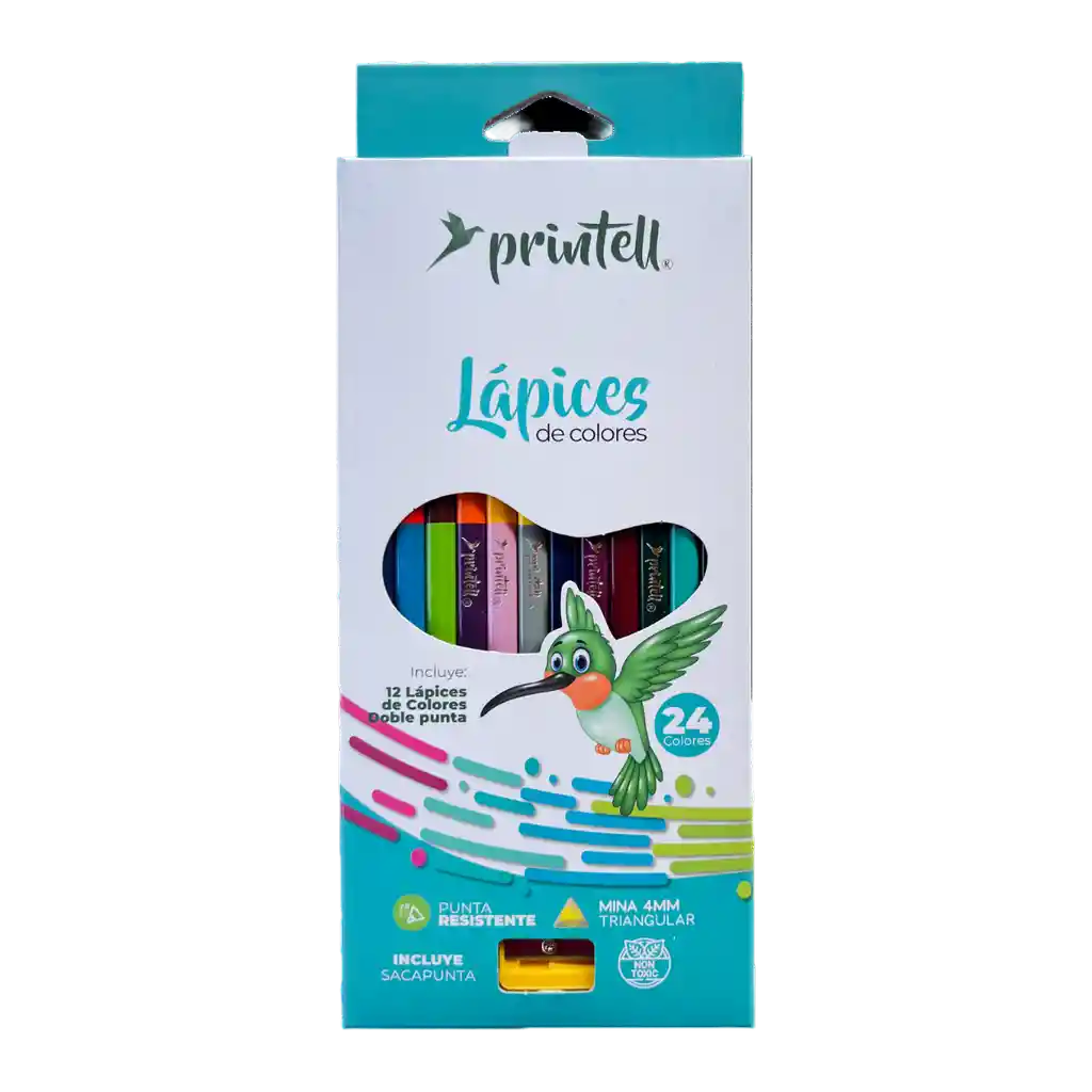 Colores Printell Doble Punta Bicolor X12