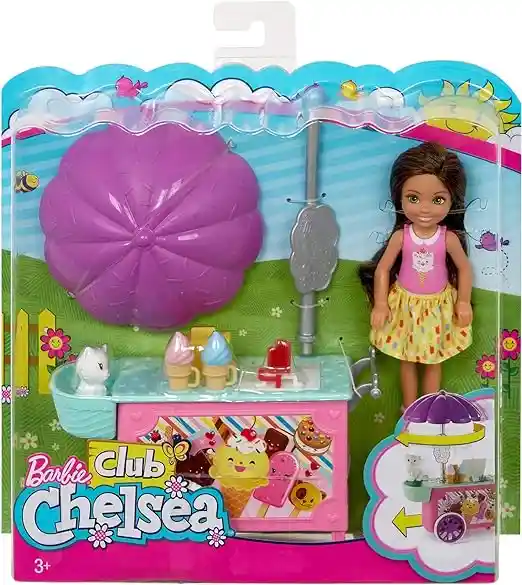 Barbie Club Chelsea Heladeria Carrito De Helado