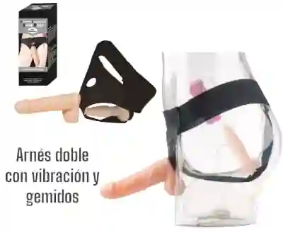 Arnes Doble Penetracion Con Vibracion Y Gemidos