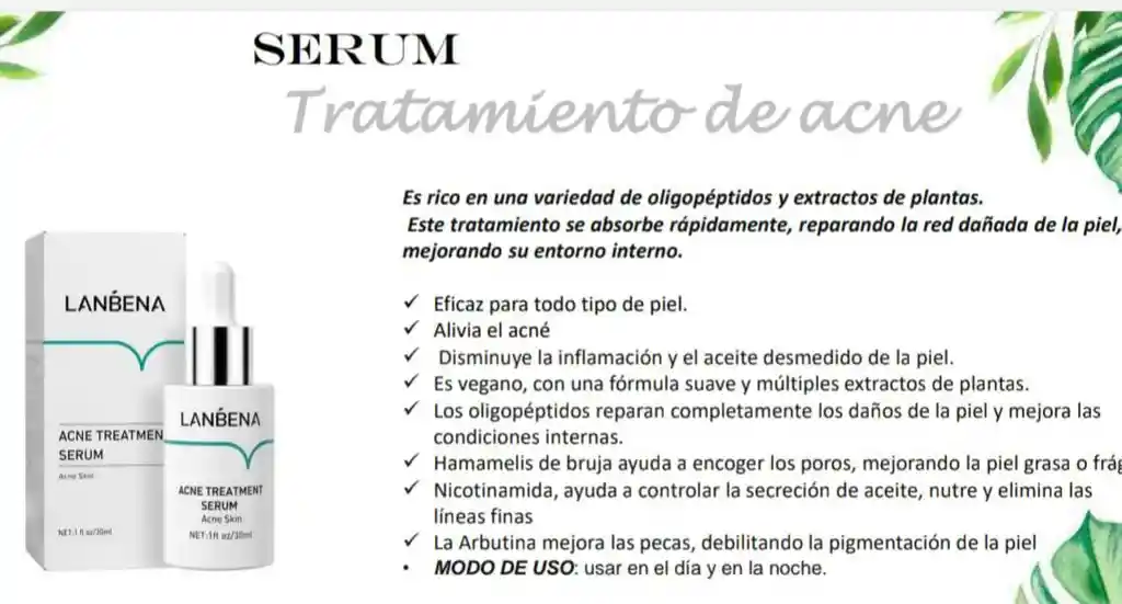 Serum Tratamiento De Acne