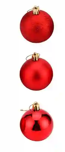 Bolas De Navidad Rojas X10