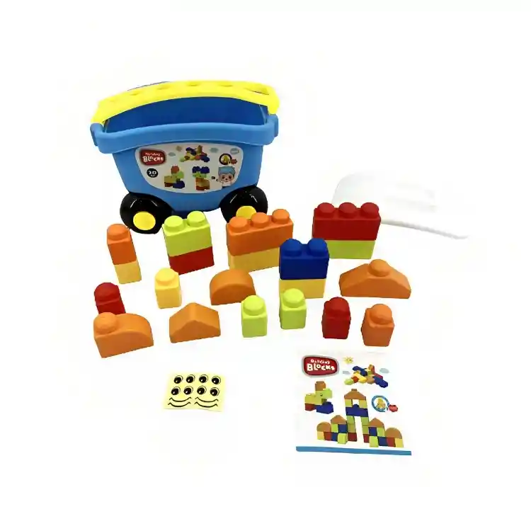 Kit Azul Bloques De Construcción Para Niños 60 Pcs