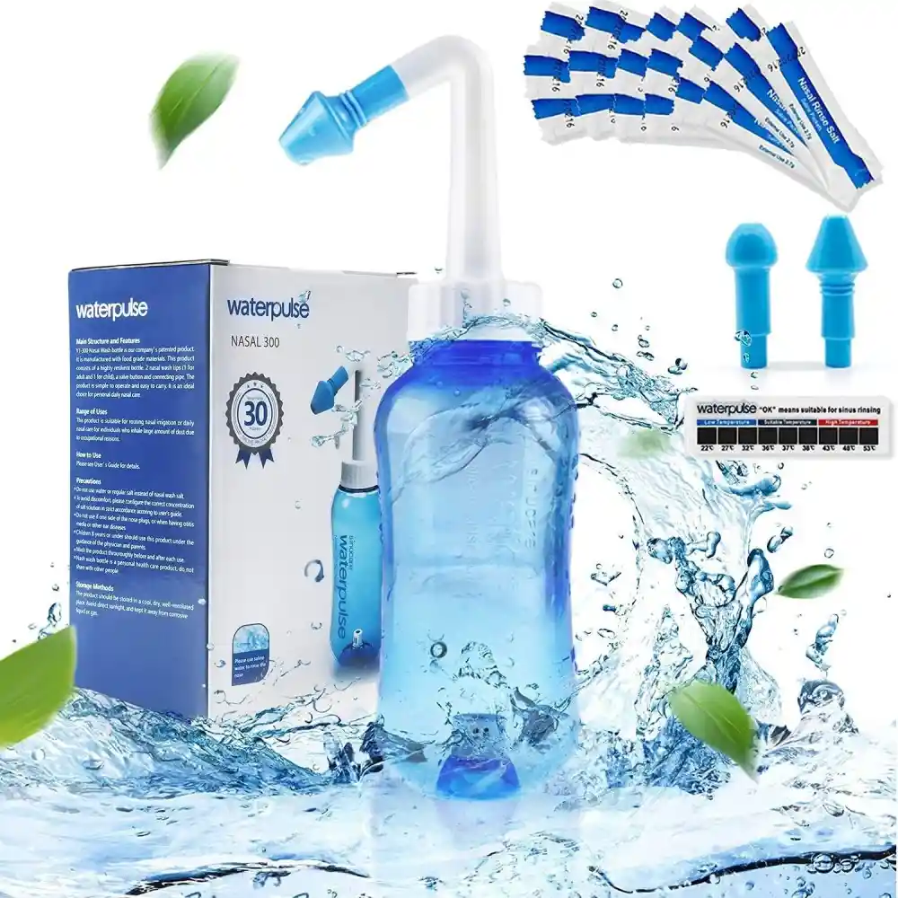 Waterpulse Nasal Yt-300 - Botella De Lavado Nasal Y Enjuague 300 Ml