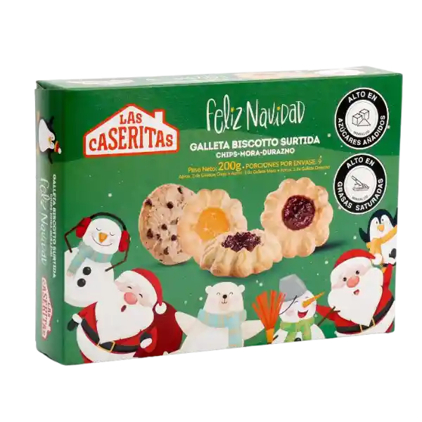 Galleta Biscotto Feliz Navidad Cj X 200