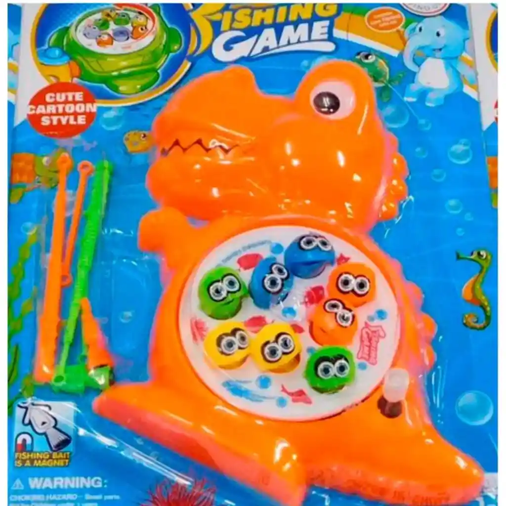 Juego De Pesca Iman Juguete Giratorio Infantil Pez Cocodrilo