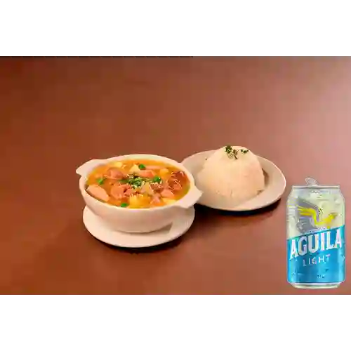 Combo Sopa Menudencias + Aguila Light Lta 330ml