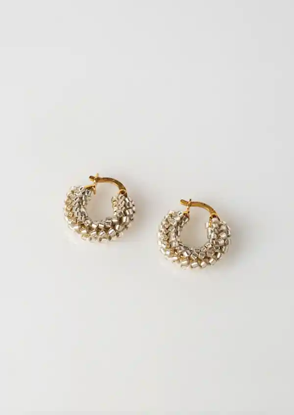 Aretes Silver Essential Hoops Tamaño: S