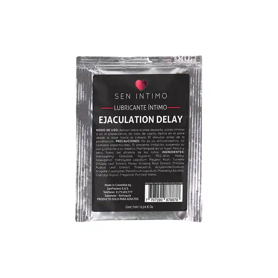 Retardante Ejaculation Delay Sachet X 7 Ml Sen Intimo