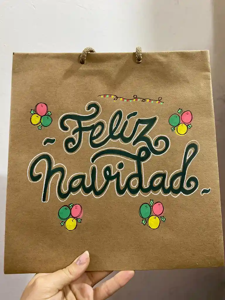 Bolsa Navideña Cuadrada