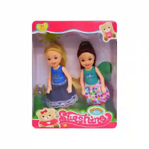 Mini Muñecas De Juguete Gemelas Articuladas