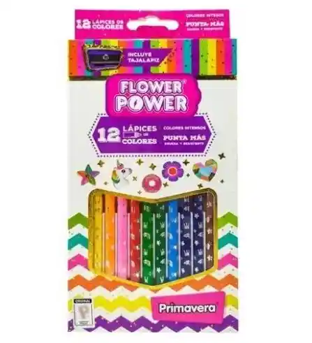 Colores Primavera Una Punta Flower Power Tonos Pastel X12unds