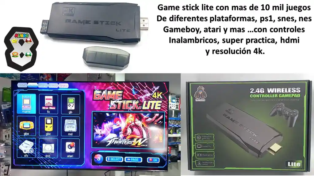 Consola Retro Controles Inalambricos 10 Mil Juegos