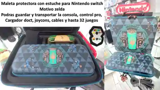 Maleta Nintendo Switch Zelda Con Estuche Interno